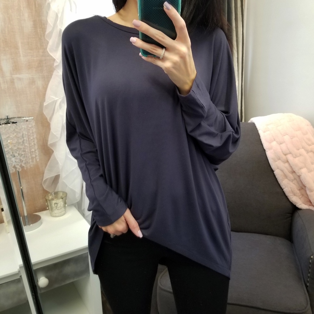 Slate Long Sleeve Dolman Top Tunic Top 🌷Last 1 - Picture 4 of 5